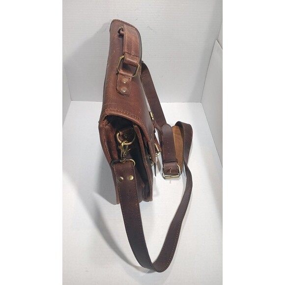 AARON LEATHER GOODS DARK BROWN Briefcase BAG  SPAIN - Picture 6 of 16